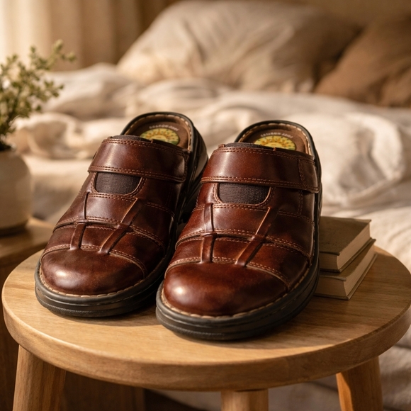Earth Shoes Brown Leather Mules for Women Size 7 Excellent Condition - Picture 5 of 9